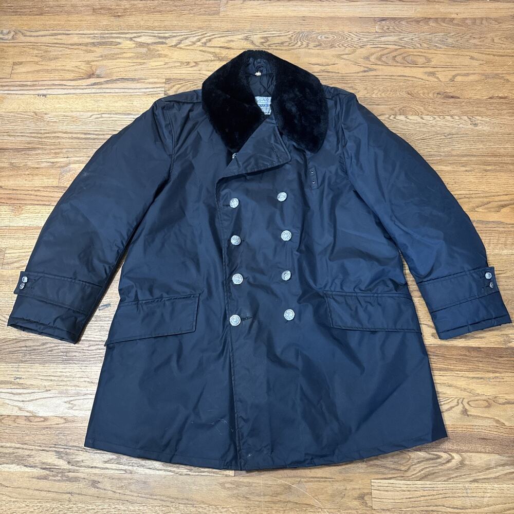VTG USA made Blauer Nylolite Rain Jacket Trench Coat Men’s 48L Lined Quilted